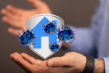 Coronavirus outbreak. stay at home stay safe. keep calm and work from home. 3d.
