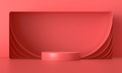 3D rendering of red background material.