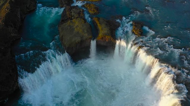 Massive WaterFall in Iceland Godafoss