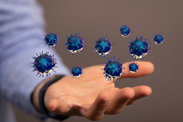 epidemic digital virus  3d protection.