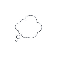 Fototapeta premium Cloud icon flat style symbol on white background