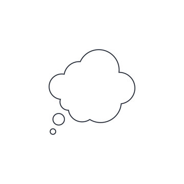 Cloud icon flat style symbol on white background