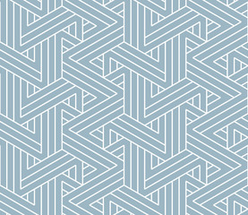 Abstract geometric pattern. A seamless vector background. White and blue ornament. Graphic modern pattern. Simple lattice graphic design