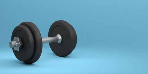Naklejka na ściany i meble dumbbell bodybuilding weightlifting sport weights 3D