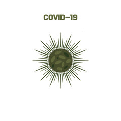 Coronavirus Vector Icon. Infographic Element . Virus Cell Icon. Corona Virus Sign Icon. Wuhan Pneumonia. COVID-19 NCOV-2019 Corona Virus Abbreviation. Bacteria Scheme. Vector Illustration