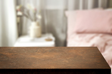 Table background of free space and home interior 