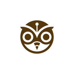 Owl pencil logo