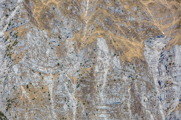 Mountain range. Close up view. Monte Quarnan, Italian Alps, near Gemona, Friuli Venezia Giulia, Italy