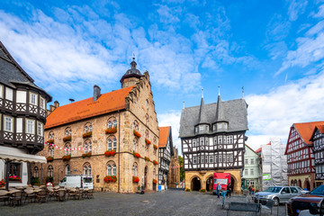 Obraz premium Rathaus, Markt, Alsfeld, Hessen, Deutschland 