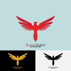 Falcon Eagle Bird Logo Template Vector Icon