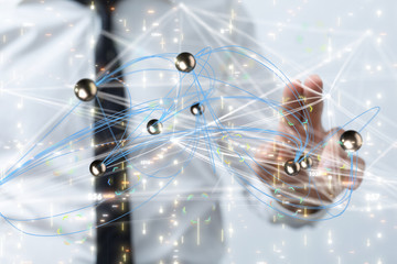 Abstract technology geometric and data