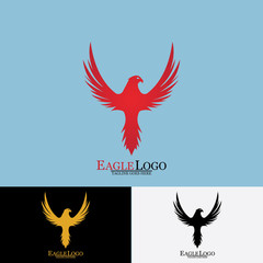 Falcon Eagle Bird Logo Template Vector Icon