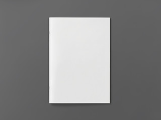 Blank Magazine brochure isolated on grey background to replace your design
