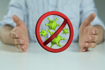 Corona Virus Healthcare Concept. Coronavirus protection Pandemic Sars Fever.