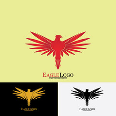 Falcon Eagle Bird Logo Template Vector Icon