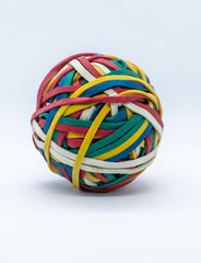 Isolated rubber band ball 