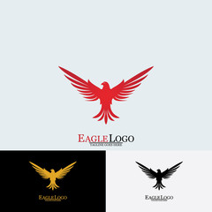 Falcon Eagle Bird Logo Template Vector Icon