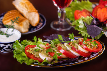 Oriental cuisine. Snack, appetizer, refreshment, entree/