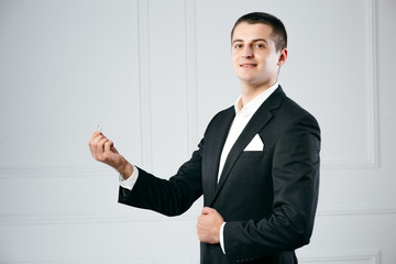 Romantic concept with man making marriage proposal