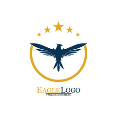 Falcon Eagle Bird Logo Template Vector Icon