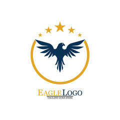 Falcon Eagle Bird Logo Template Vector Icon