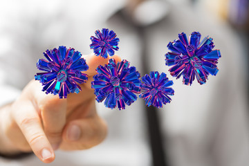 Coronavirus abstract background. Medical Genetics Bacteriological Microorganism..