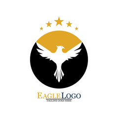 Falcon Eagle Bird Logo Template Vector Icon
