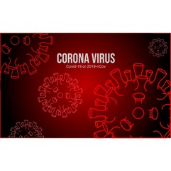 Corona virus Background template. illustration graphic vector of corona virus (2019-nCov, Covid-19) .MERS Corona Virus icon shape.Pandemic virus danger sign. Isolated on black background.