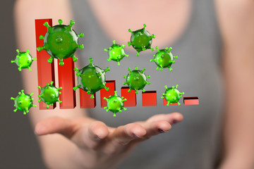 The coronavirus impacts the global economy..