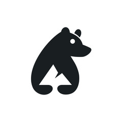 Bear and Mountain Vector Logo Design