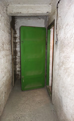 The cellars of the apartment building, during the Cold War period, served as an anti-nuclear shelter
