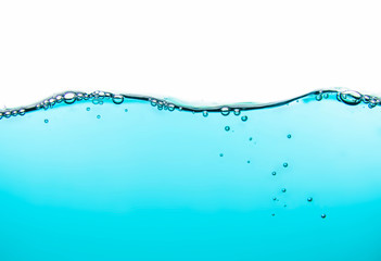 Water waves isolated on white background.