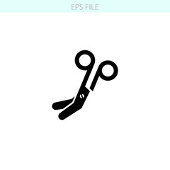 Bandage scissors icon. EPS vector file