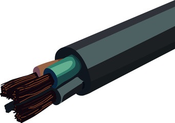 electrical cable realistic vector illustration isolated