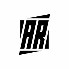 AR Logo monogram with modern style concept design template