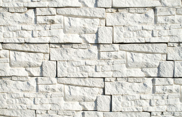 Wall cladding imitating white stone
