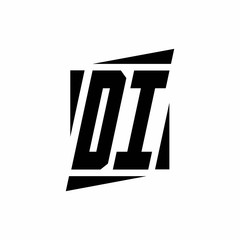 DI Logo monogram with modern style concept design template
