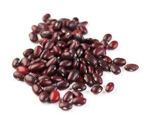 red beans on a white background