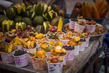 fruits and vegetables at the market