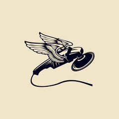 Polished wing detailed car illustration