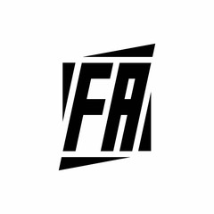 FA Logo monogram with modern style concept design template