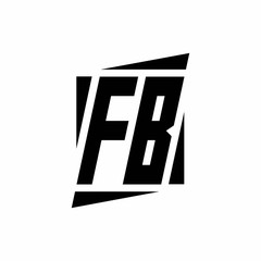 FB Logo monogram with modern style concept design template