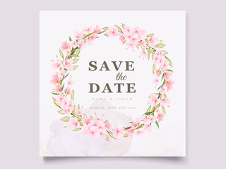elegant cherry blossom wedding invitation designs