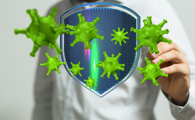 Corona Virus Healthcare Concept. Coronavirus protection Pandemic Sars Fever.