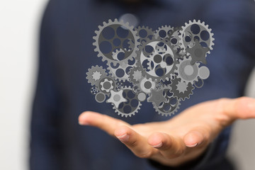 Gear With Success Concept digital.