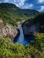 San Rafael, the tallest waterfall in Ecuador. Landscape photography. Falls.