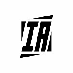 IA Logo monogram with modern style concept design template