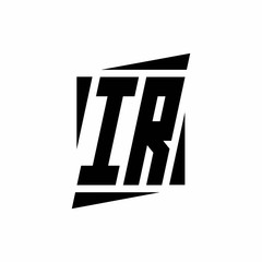 IR Logo monogram with modern style concept design template