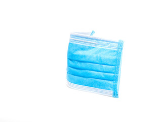 Fototapeta premium surgical ear loop mask, antiviral medical mask for protection corona virus, prevention of the spread of virus and pandemic covid-19 on white background, healthy concept