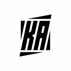 KA Logo monogram with modern style concept design template - obrazy, fototapety, plakaty